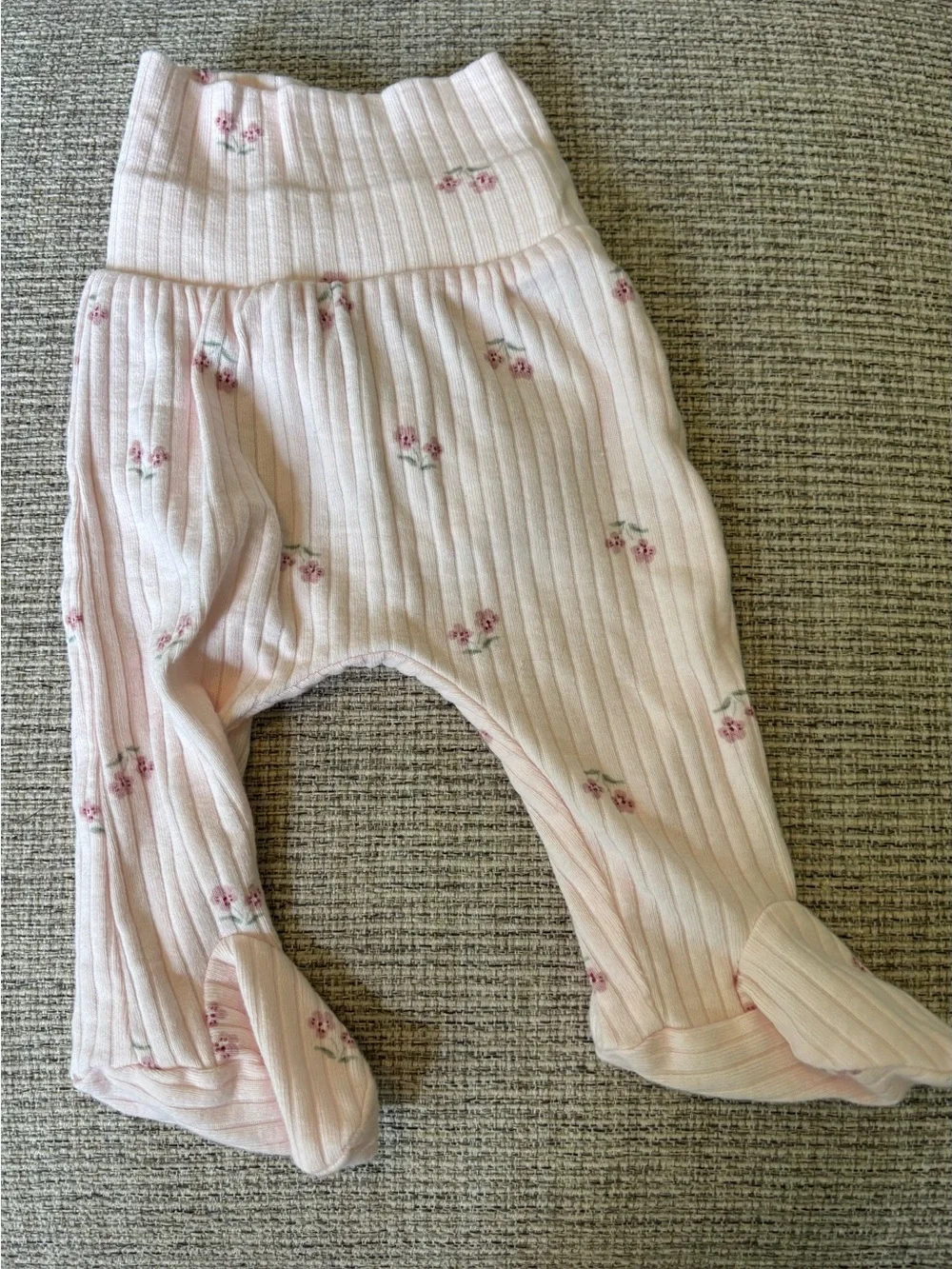 Carter's Light Pink Floral Ribbed Baby Matching Set